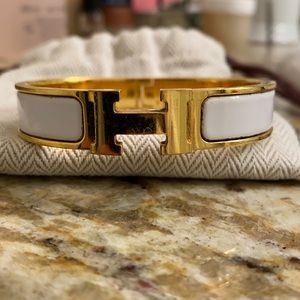 Hermès Clic H Bracelet with gold plated hardware